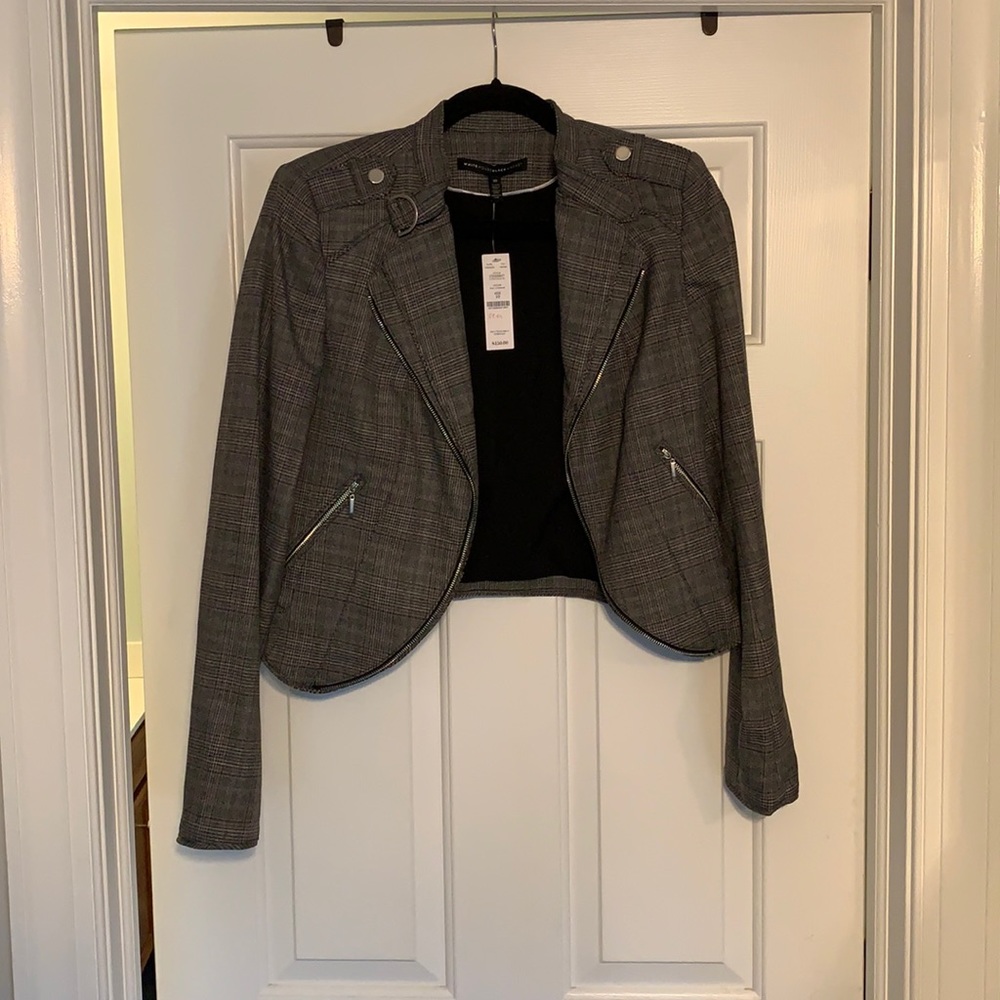 White House Black Market Plaid Jacket